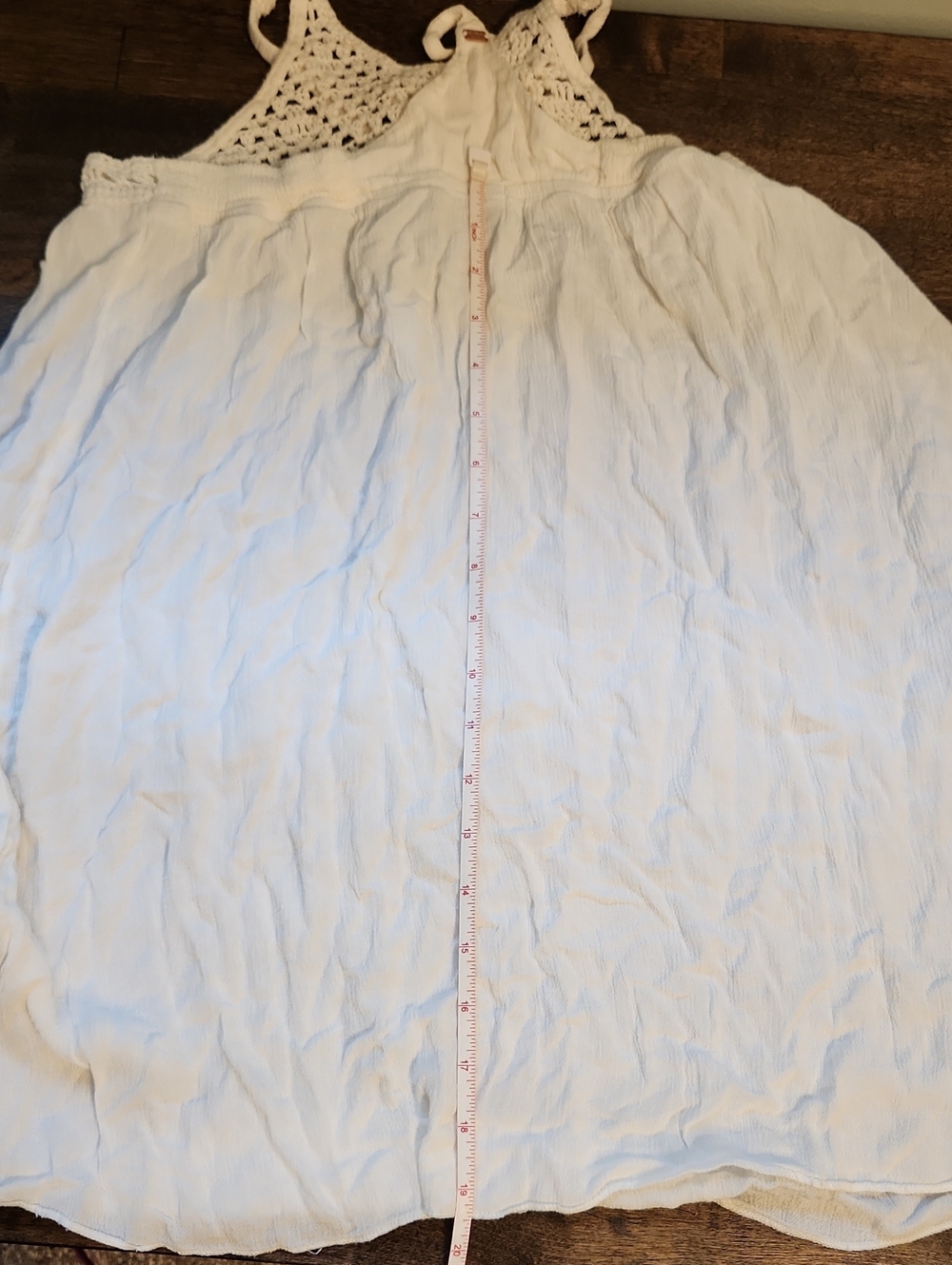 Roxy White Crochet Top Dress / Swim Cover Up 100% Cotton - Picture 12 of 13